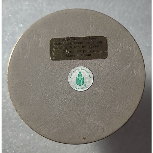 Vintage PartyLite 4" Brass Holder Pillar Candle Falmouth J3022 Retired - Picture 4 of 4